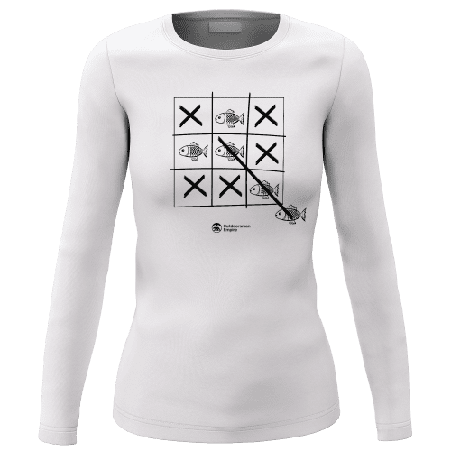 Fish Tick Tack Toe Women Long Sleeve Shirt