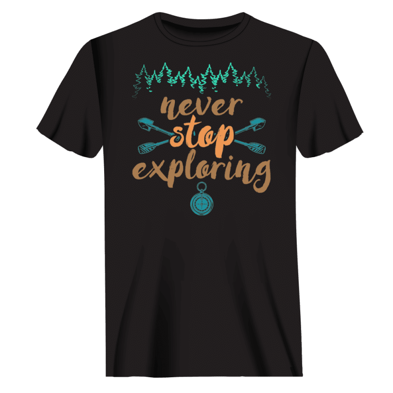 Never Stop Exploring T-Shirt for Men