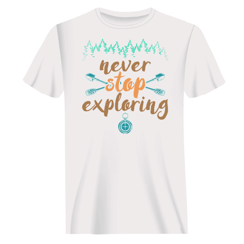 Never Stop Exploring T-Shirt for Men