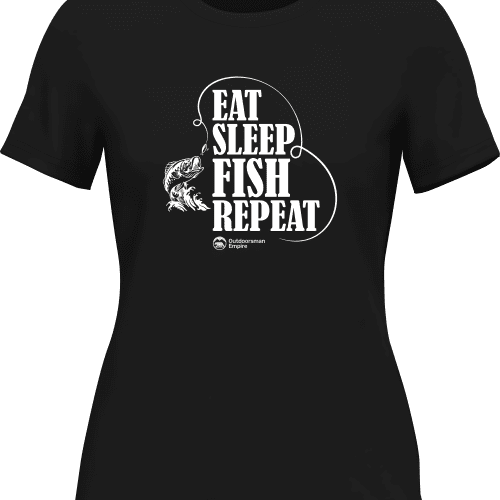 Eat Sleep Fish Repeat T-Shirt for Women