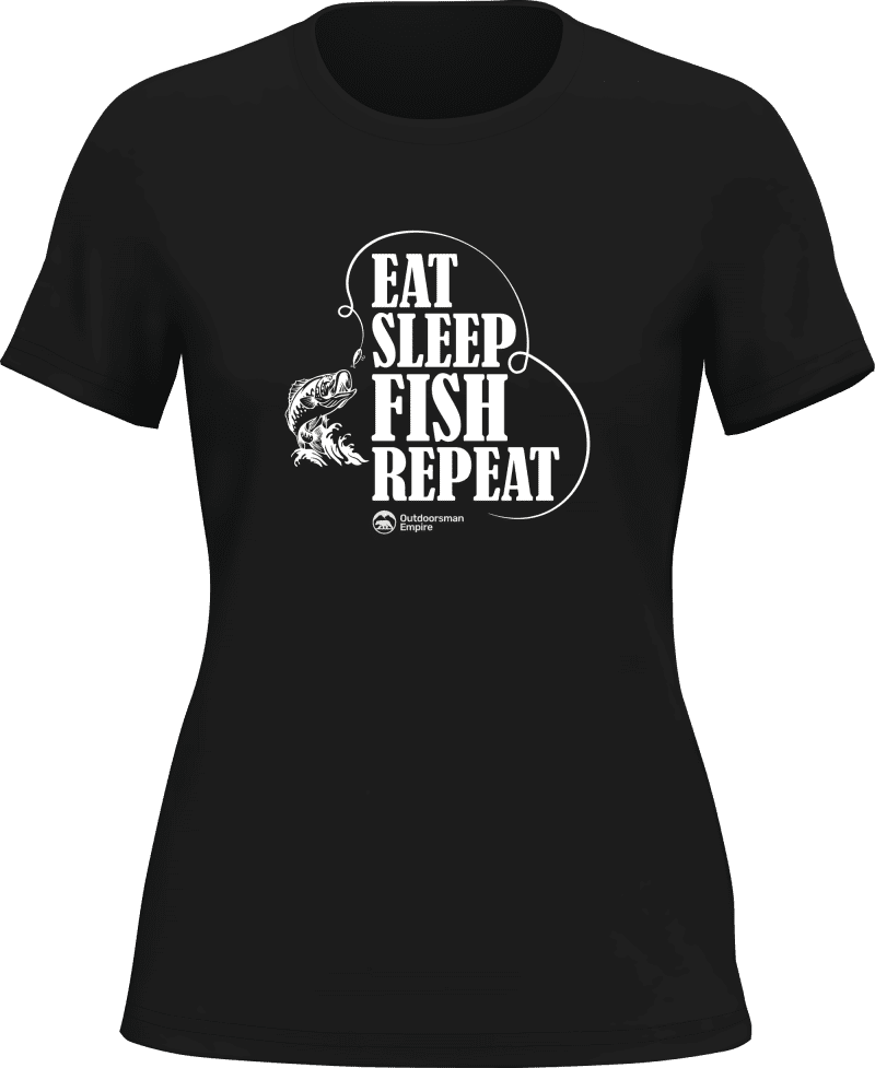 Eat Sleep Fish Repeat T-Shirt for Women