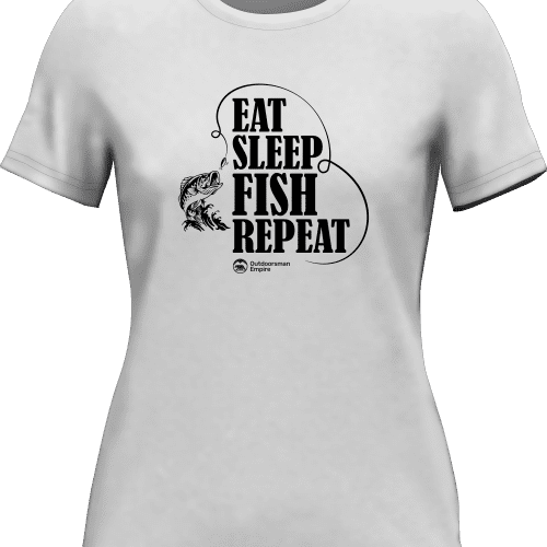 Eat Sleep Fish Repeat T-Shirt for Women