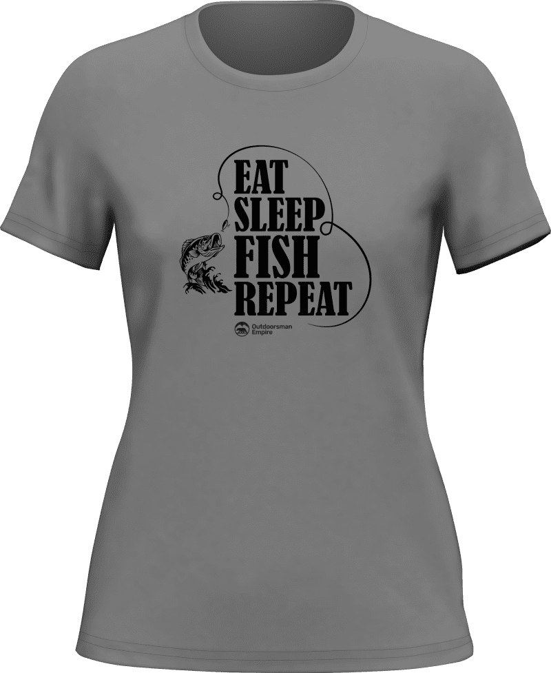 Eat Sleep Fish Repeat T-Shirt for Women