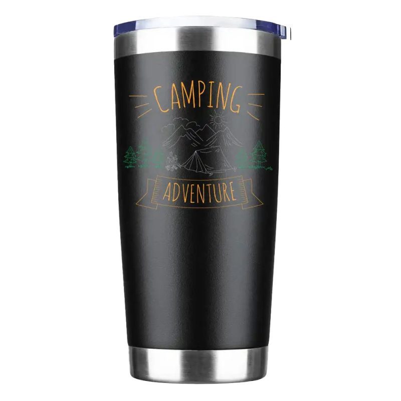 Camping Adventure 20oz Insulated Vacuum Sealed Tumbler