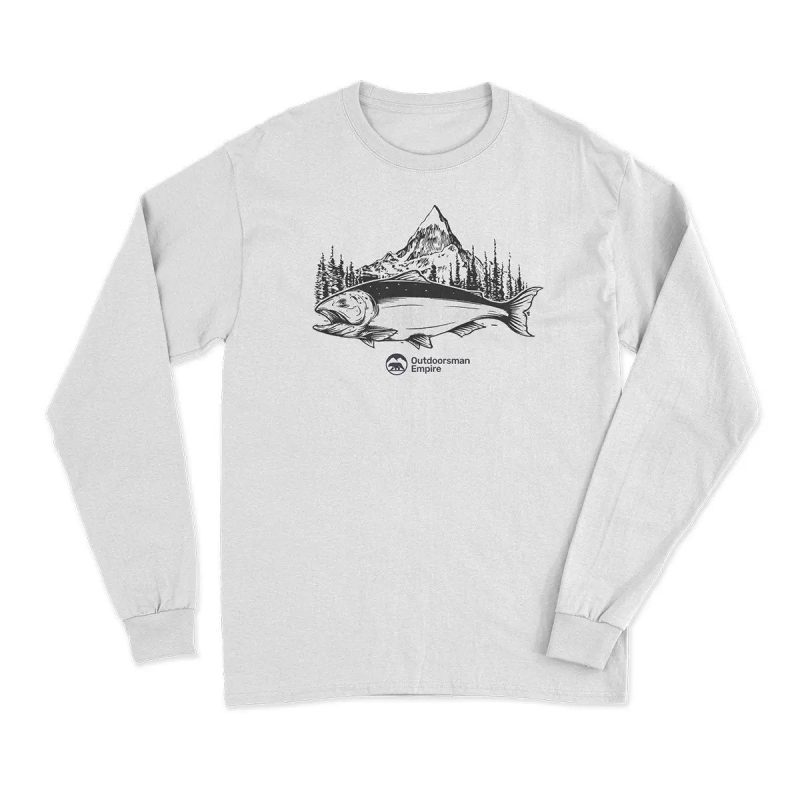 Fishing Mountain' Long Sleeve T-Shirt