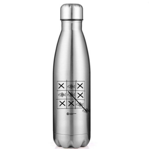 Fish Tick Tack Toe Stainless Steel Water Bottle