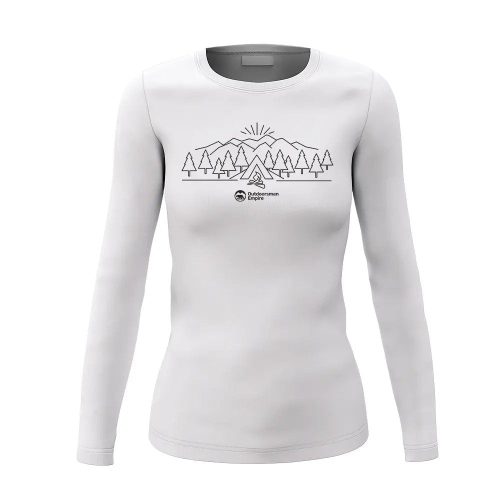 Camping Triangles Women Long Sleeve Shirt