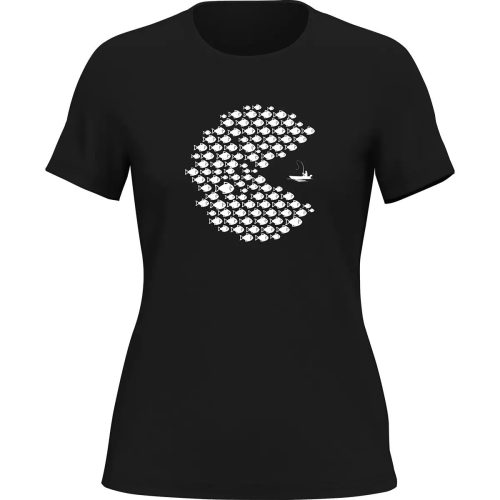 Fishing Pacman Style T-Shirt for Women