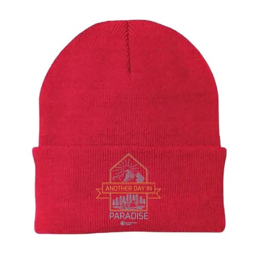 Another Day In Paradise Embroidered Beanie