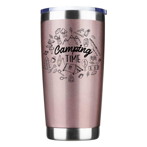 Camping Time 20oz Insulated Vacuum Sealed Tumbler