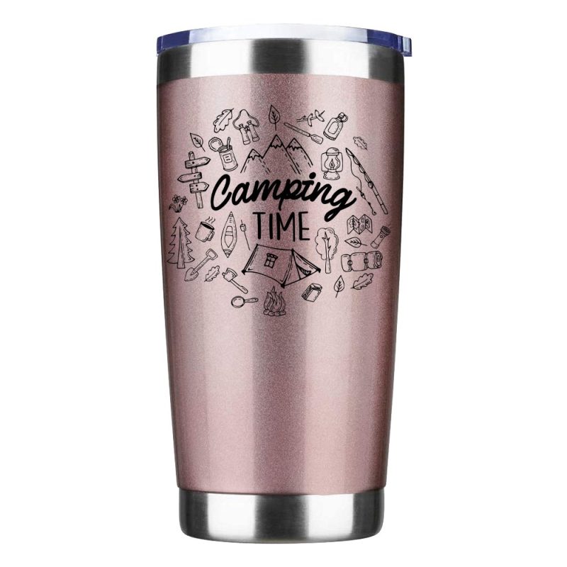 Camping Time 20oz Insulated Vacuum Sealed Tumbler