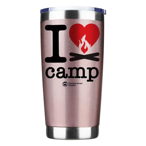 I Love Camp 20oz Insulated Vacuum Sealed Tumbler Rose Gold