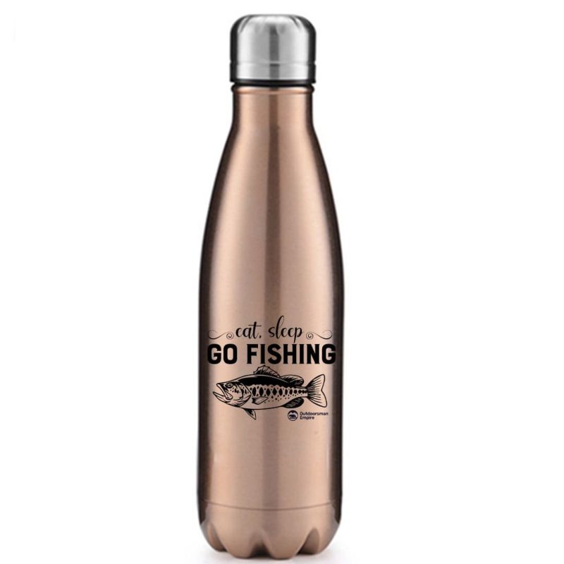 Eat Sleep Go Fishing Stainless Steel Water Bottle