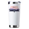 Camping Triangles 20oz Insulated Vacuum Sealed Tumbler White