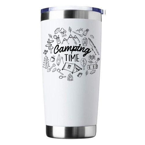 Camping Time 20oz Insulated Vacuum Sealed Tumbler