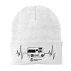 Camping Cardiogram Embroidered Beanie