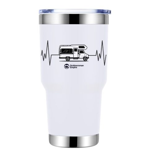 Camping Cardiogram 20oz Insulated Vacuum Sealed Tumbler