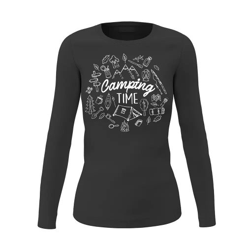 Camping Elements Women Long Sleeve Shirt