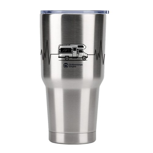 Camping Cardiogram 20oz Insulated Vacuum Sealed Tumbler