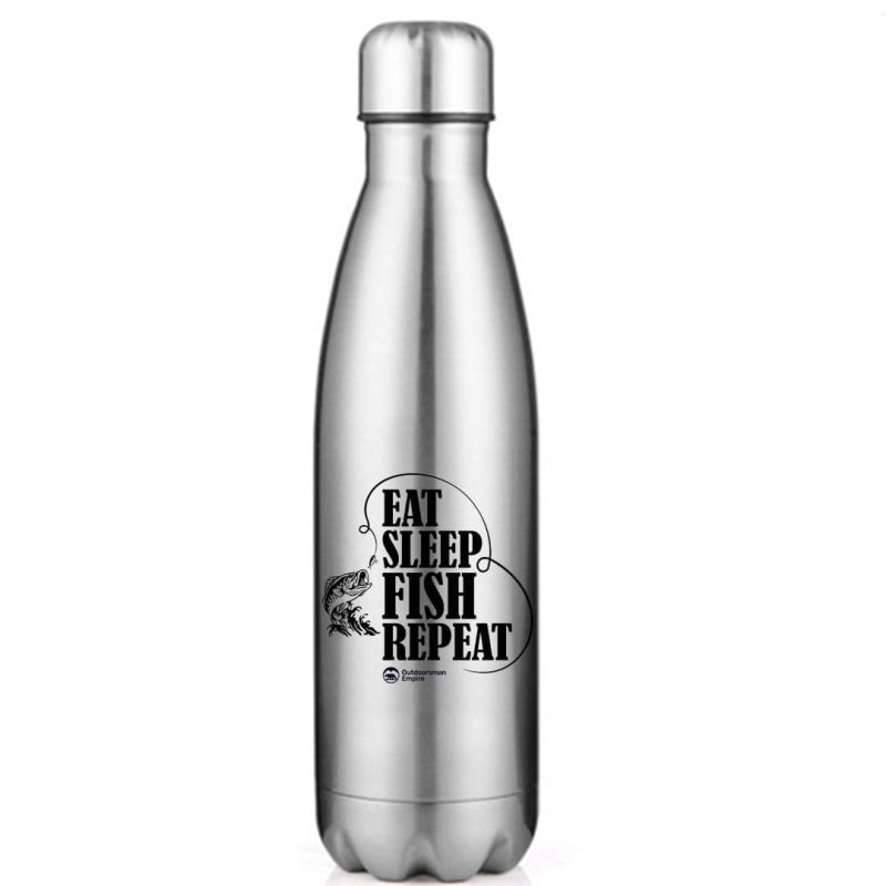 Eat Sleep Fish Repeat Stainless Steel Water Bottle