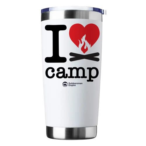 I Love Camp 20oz Insulated Vacuum Sealed Tumbler White