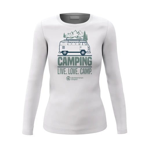 Camping Live Love Camp Women Long Sleeve Shirt