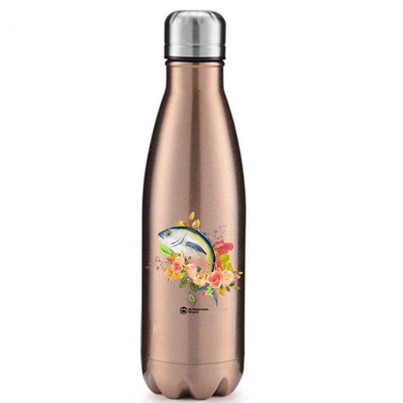 Fishing Flower Stainless Steel Water Bottle