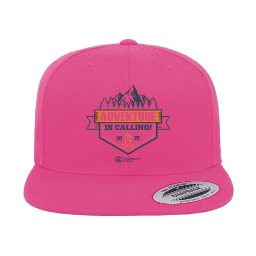 Adventure Is Calling Embroidered Flat Bill Cap