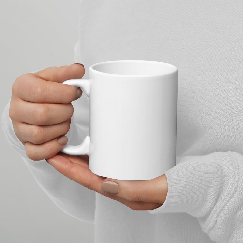 white glossy mug 11oz handle on left 627c2c6f3206f